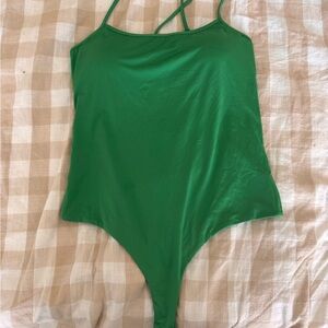 Klassy Network Green Strappy Bodysuit